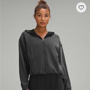Lululemon Softstreme Full - Zip Hoodie, Black, Size 12